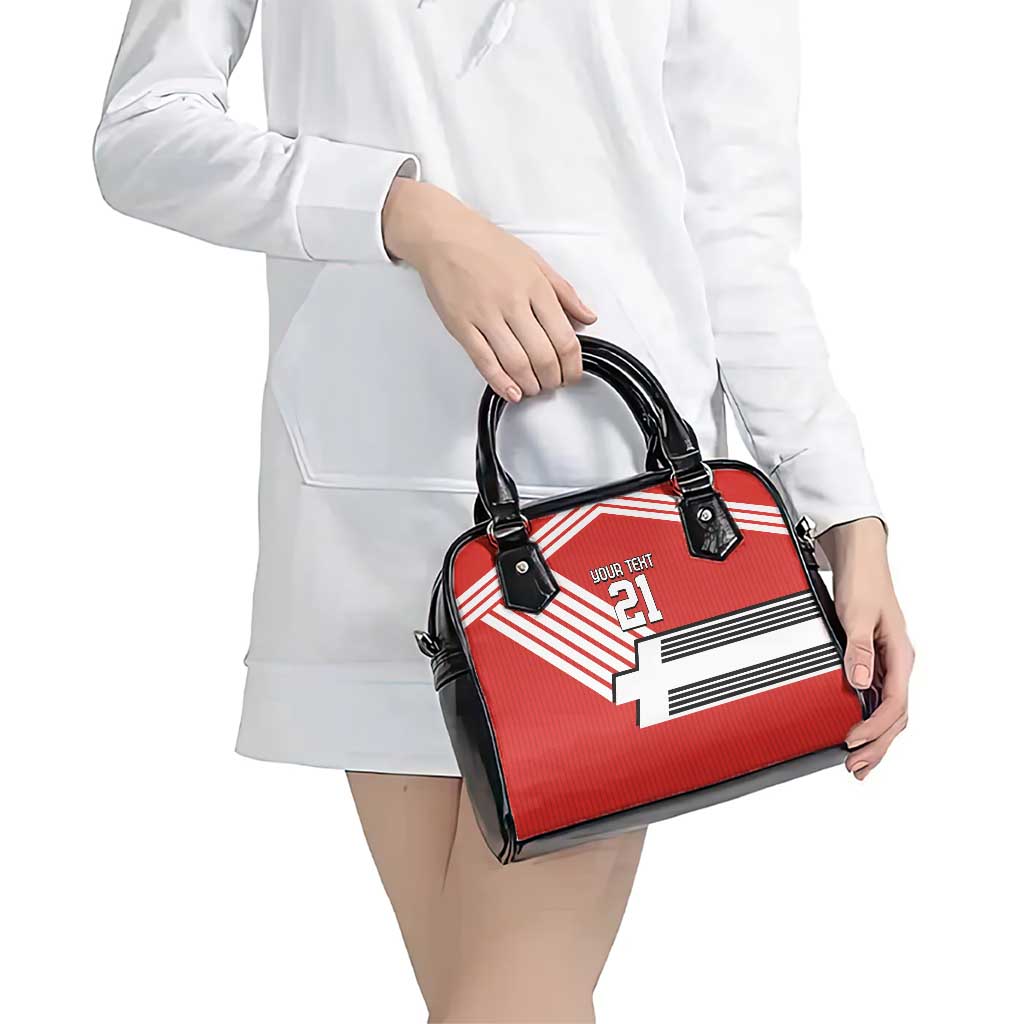 Swiss Football Custom Shoulder Handbag 1990-1992 Retro Red Switzerland Vintage LT9