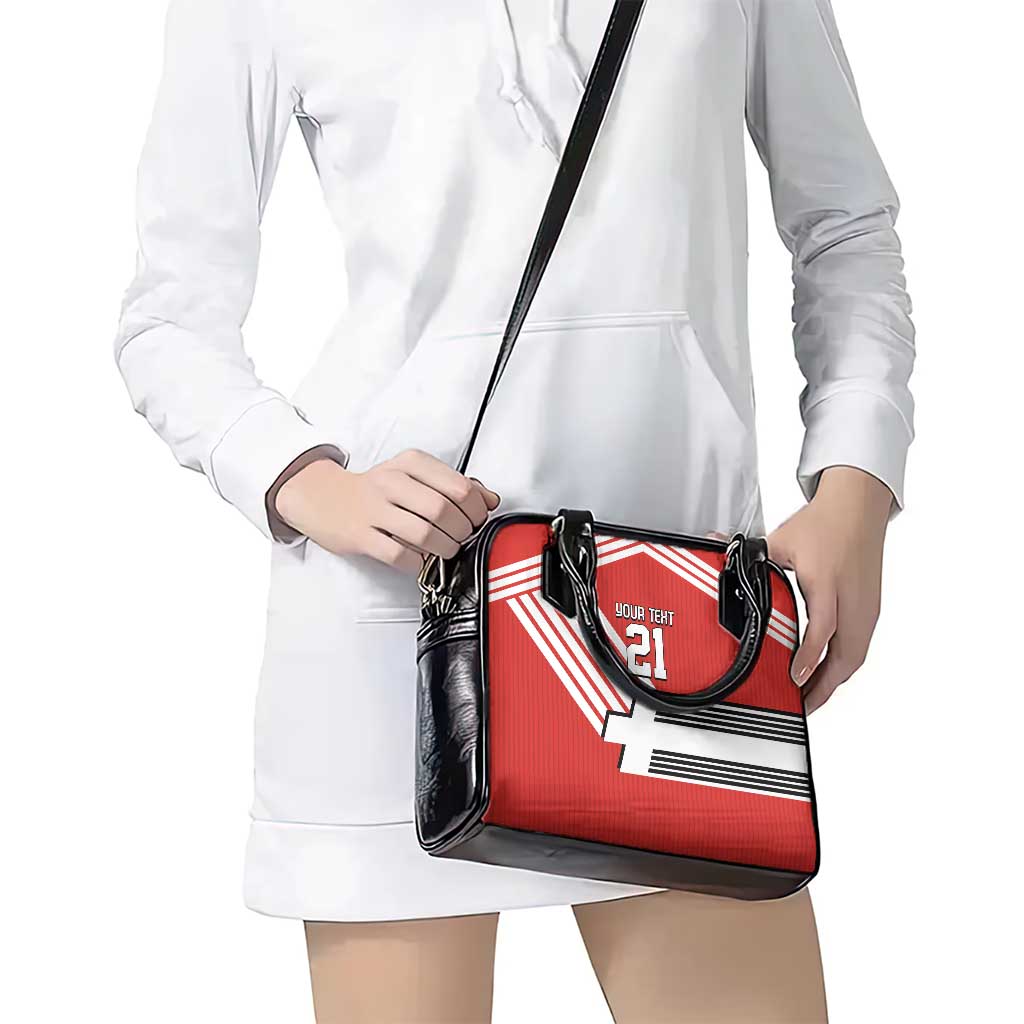 Swiss Football Custom Shoulder Handbag 1990-1992 Retro Red Switzerland Vintage LT9