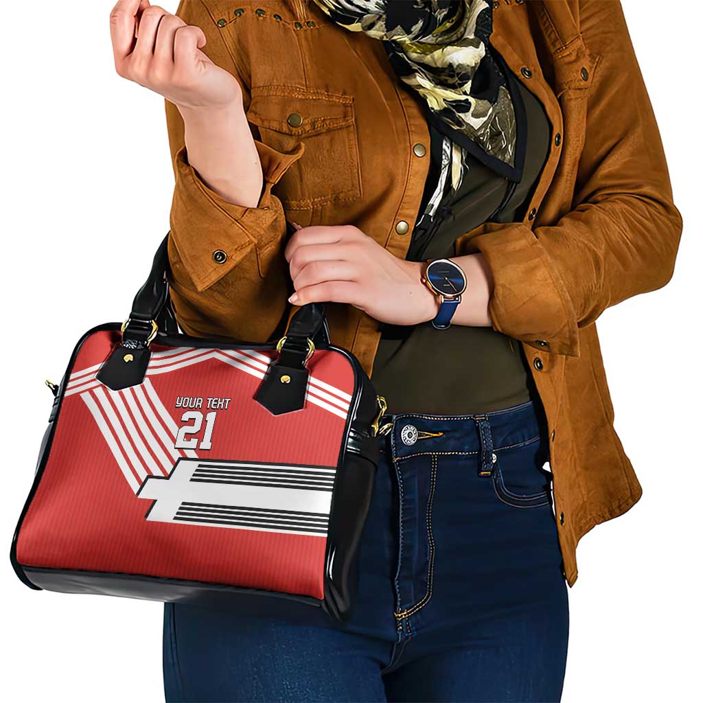 Swiss Football Custom Shoulder Handbag 1990-1992 Retro Red Switzerland Vintage LT9