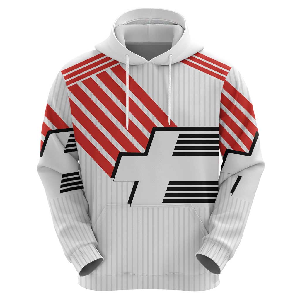 Swiss Football Custom Hoodie 1990-1992 Retro White Switzerland Vintage LT9