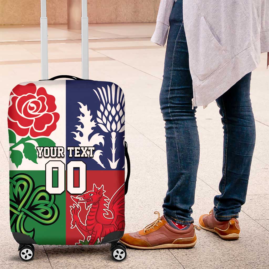 Custom British Lions Luggage Cover Combination of England Irish Scottish Welsh LT9