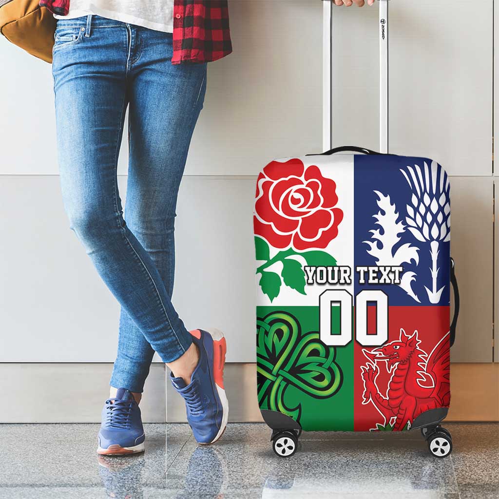 Custom British Lions Luggage Cover Combination of England Irish Scottish Welsh LT9