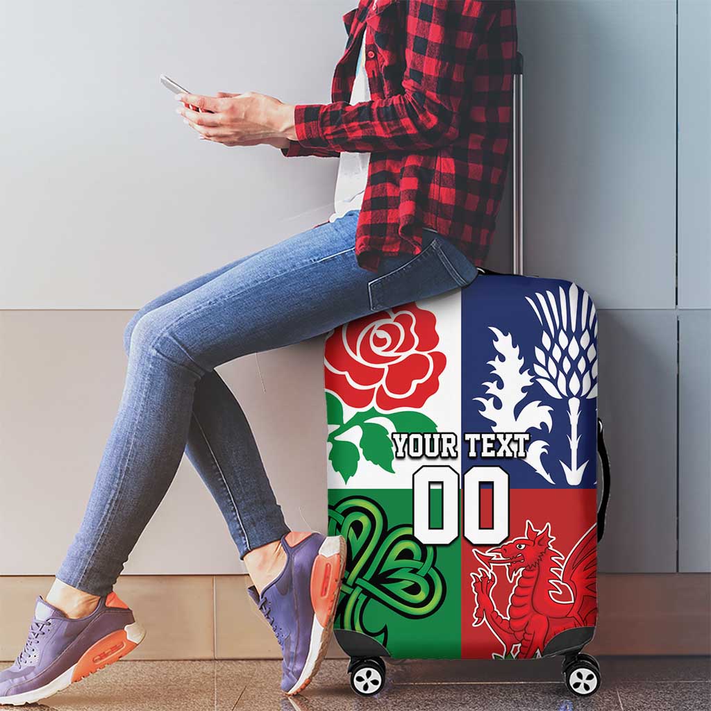Custom British Lions Luggage Cover Combination of England Irish Scottish Welsh LT9