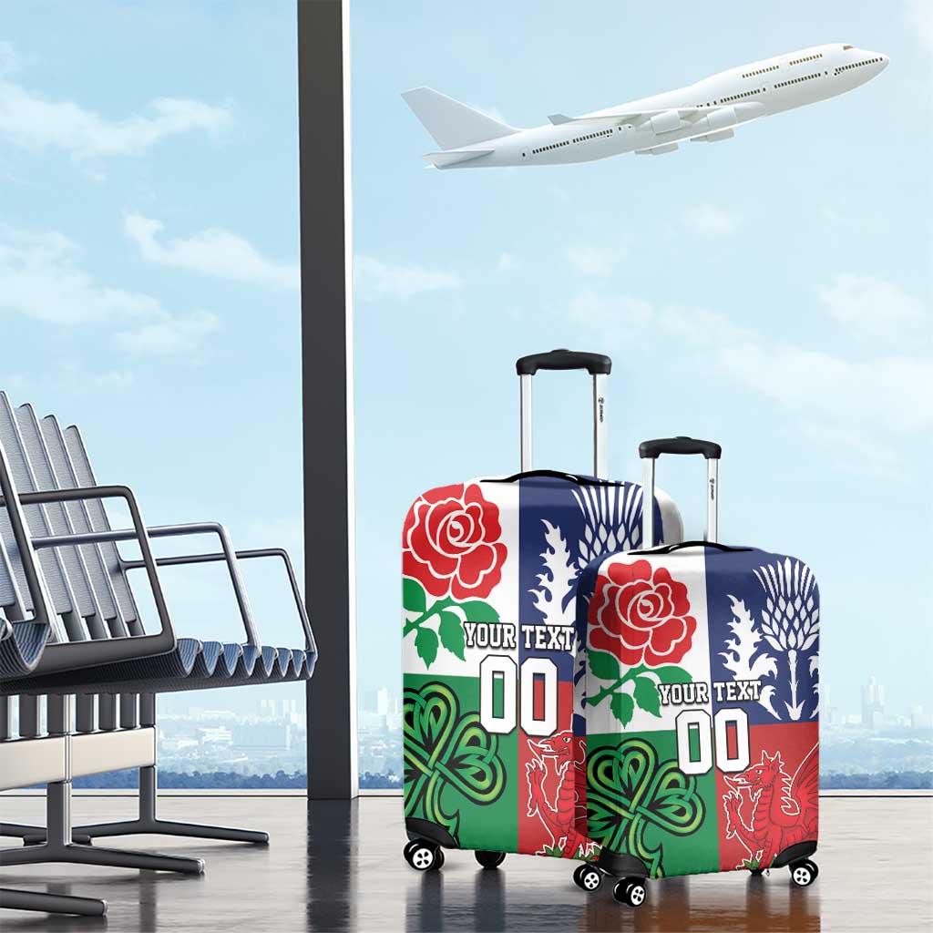 Custom British Lions Luggage Cover Combination of England Irish Scottish Welsh LT9
