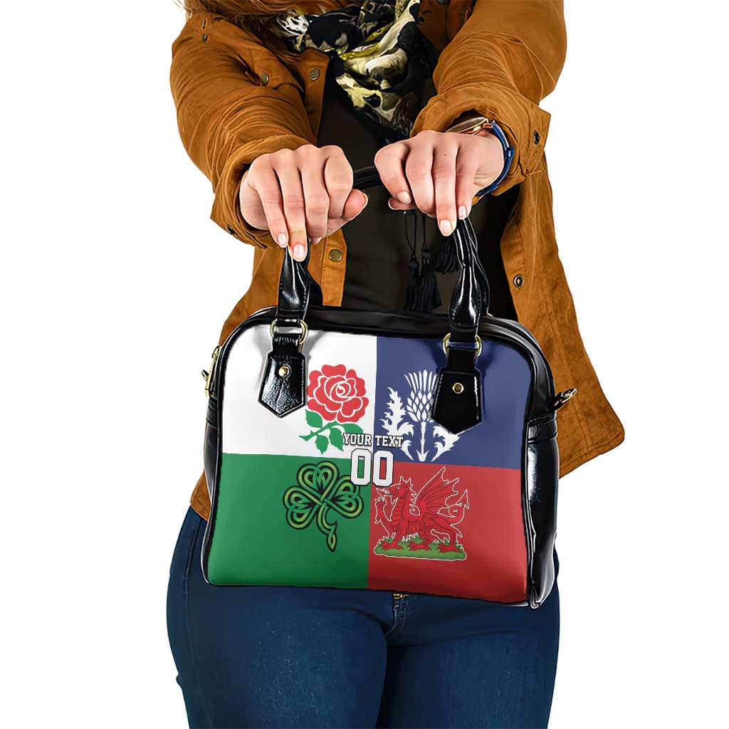 Custom British Lions Shoulder Handbag Combination of England Irish Scottish Welsh LT9