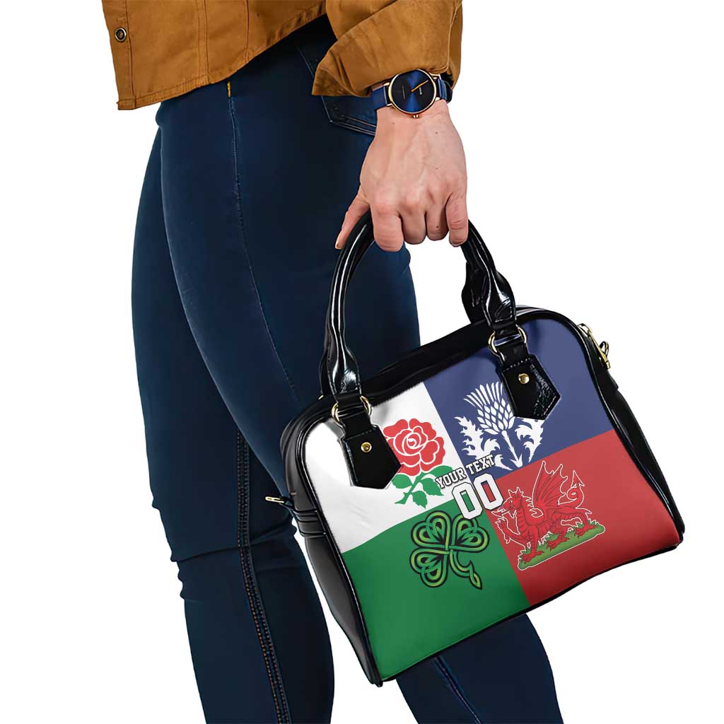 Custom British Lions Shoulder Handbag Combination of England Irish Scottish Welsh LT9
