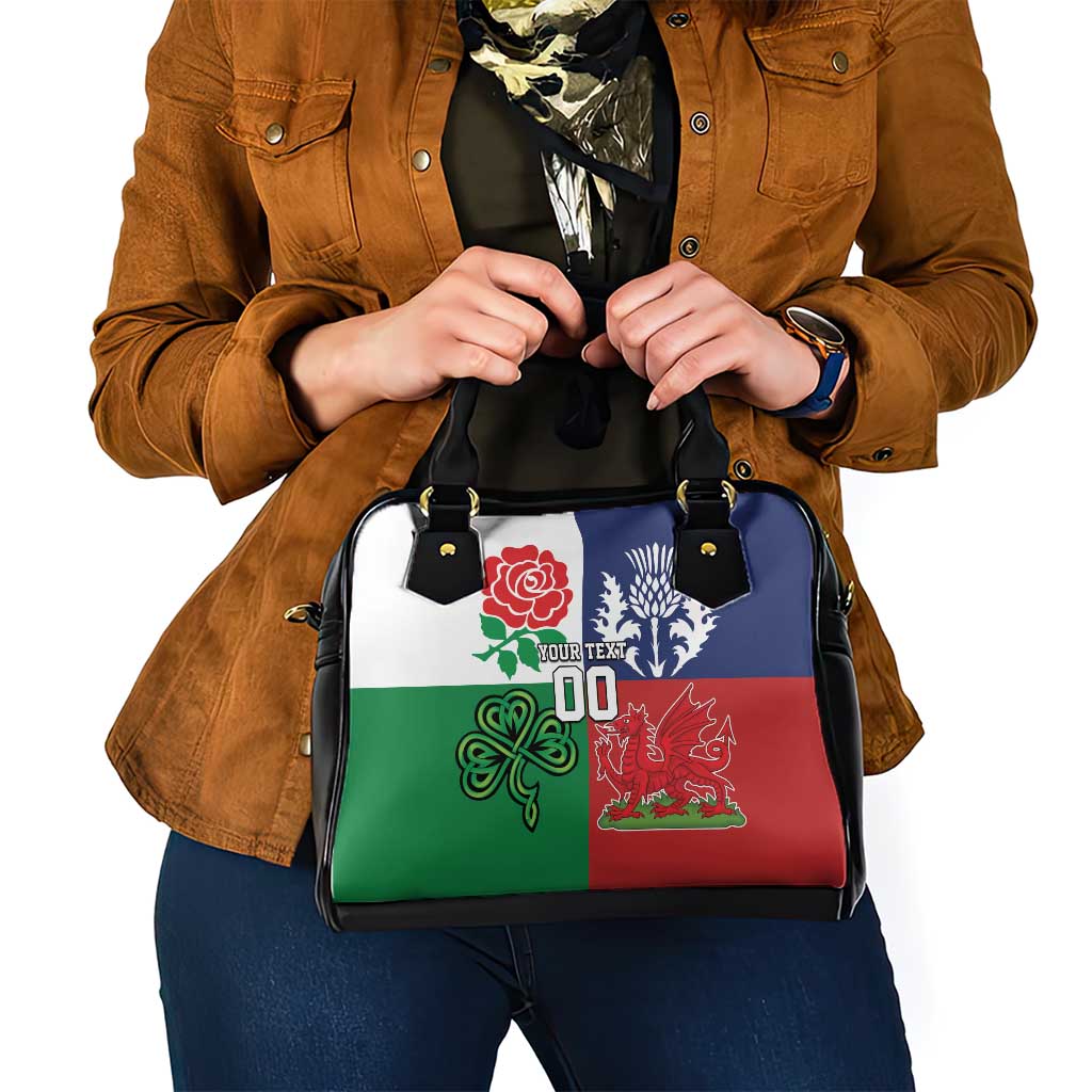 Custom British Lions Shoulder Handbag Combination of England Irish Scottish Welsh LT9