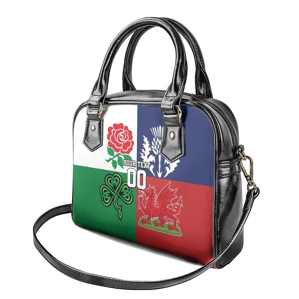 Custom British Lions Shoulder Handbag Combination of England Irish Scottish Welsh LT9