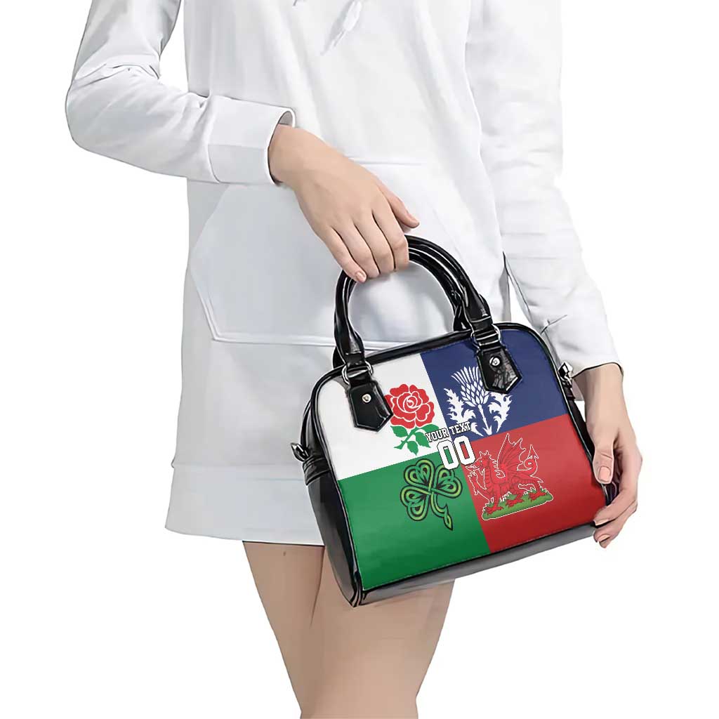 Custom British Lions Shoulder Handbag Combination of England Irish Scottish Welsh LT9
