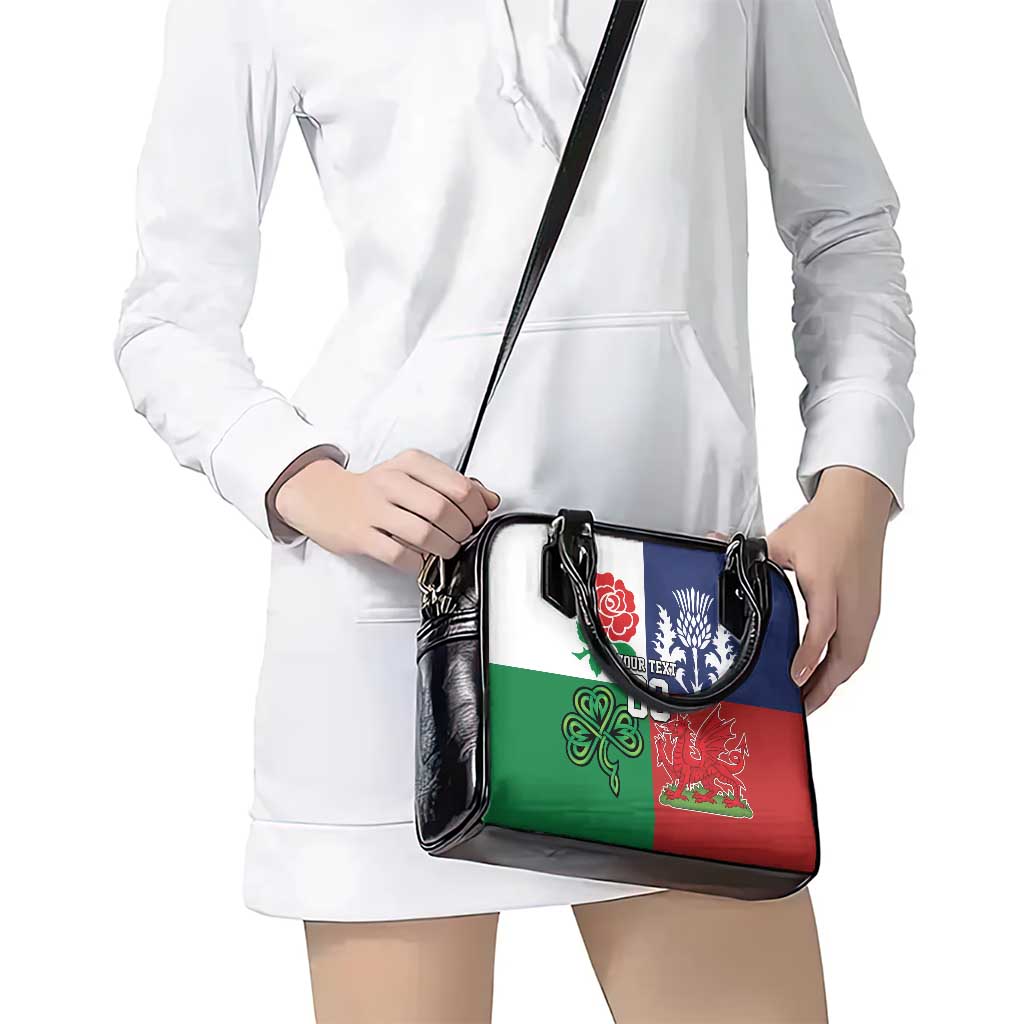 Custom British Lions Shoulder Handbag Combination of England Irish Scottish Welsh LT9