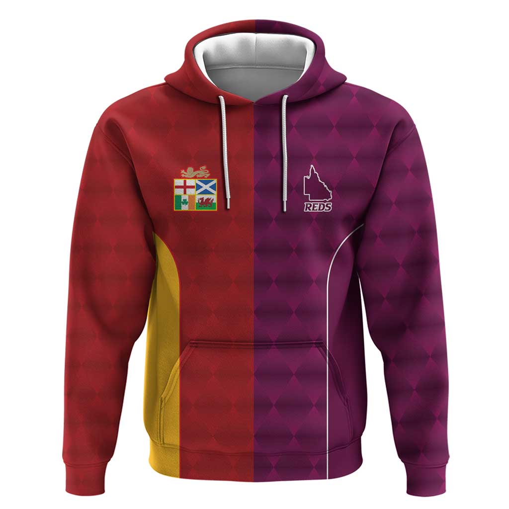 Custom British Lions Australia Queensland Hoodie Sporty Style LT9