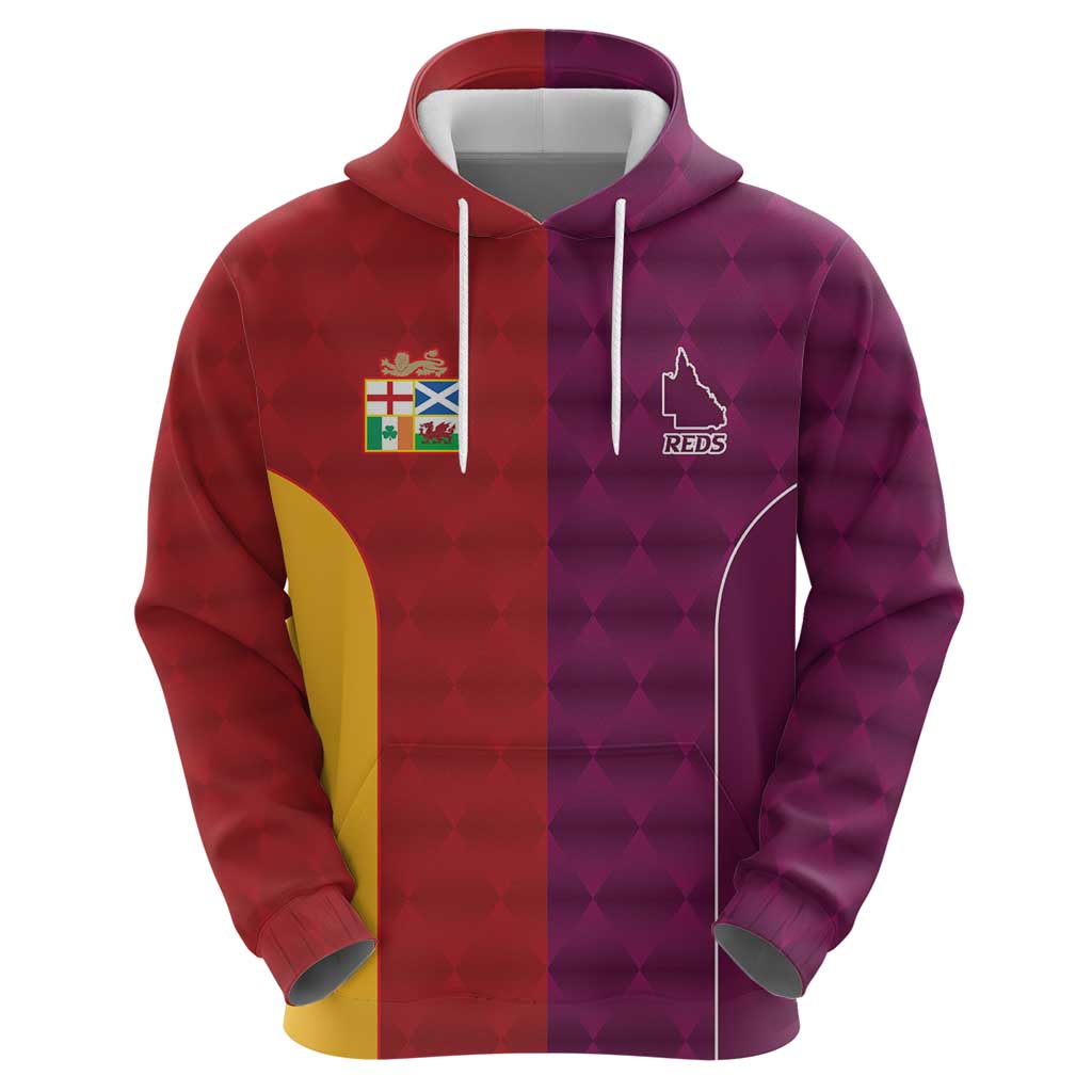 Custom British Lions Australia Queensland Hoodie Sporty Style LT9