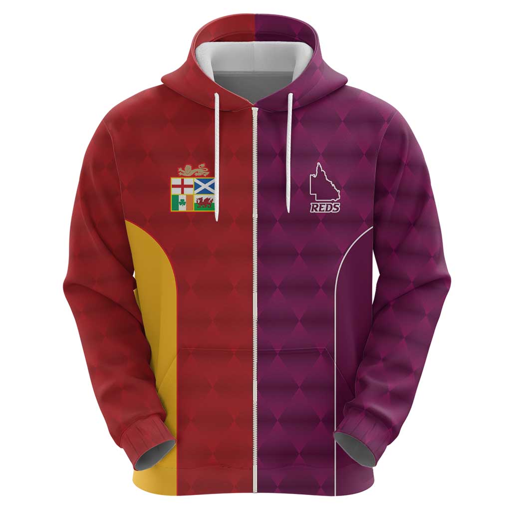 Custom British Lions Australia Queensland Hoodie Sporty Style LT9