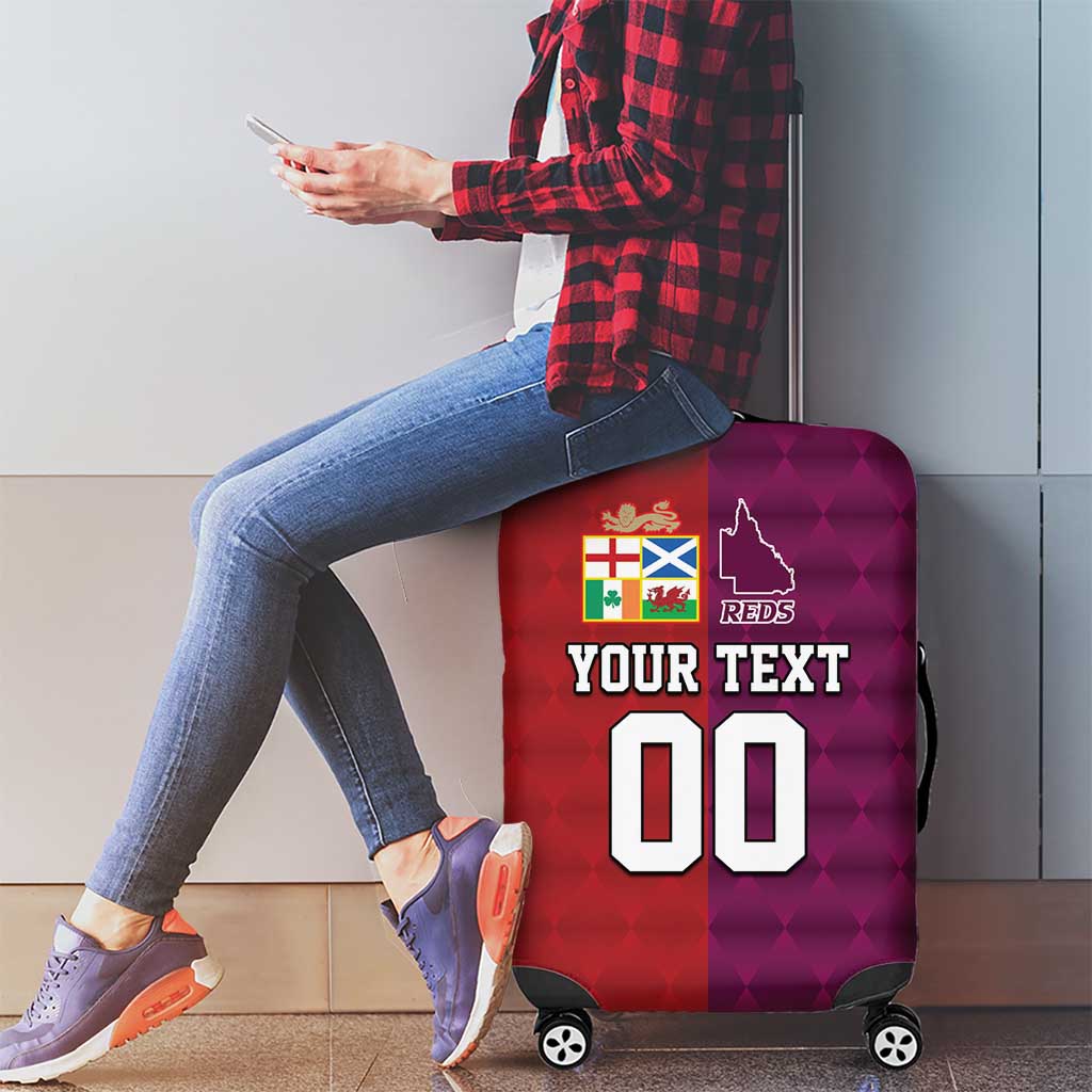 Custom British Lions Australia Queensland Luggage Cover Sporty Style LT9