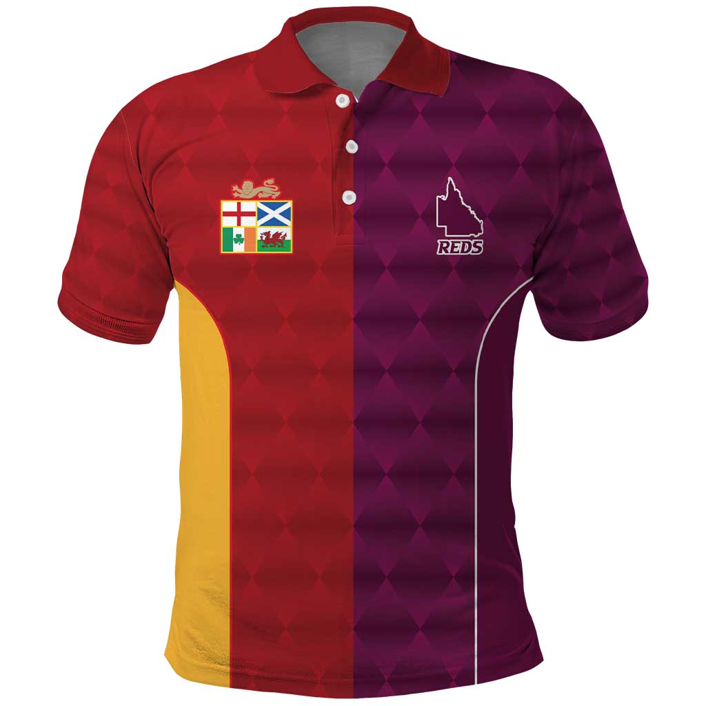 Custom British Lions Australia Queensland Polo Shirt Sporty Style LT9
