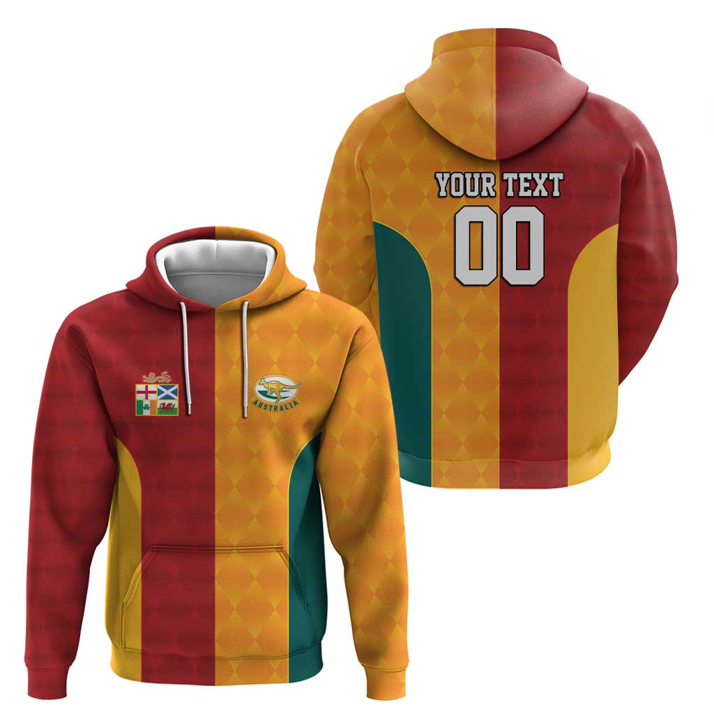 Custom British Lions Australia Wallabies Hoodie Sporty Style LT9