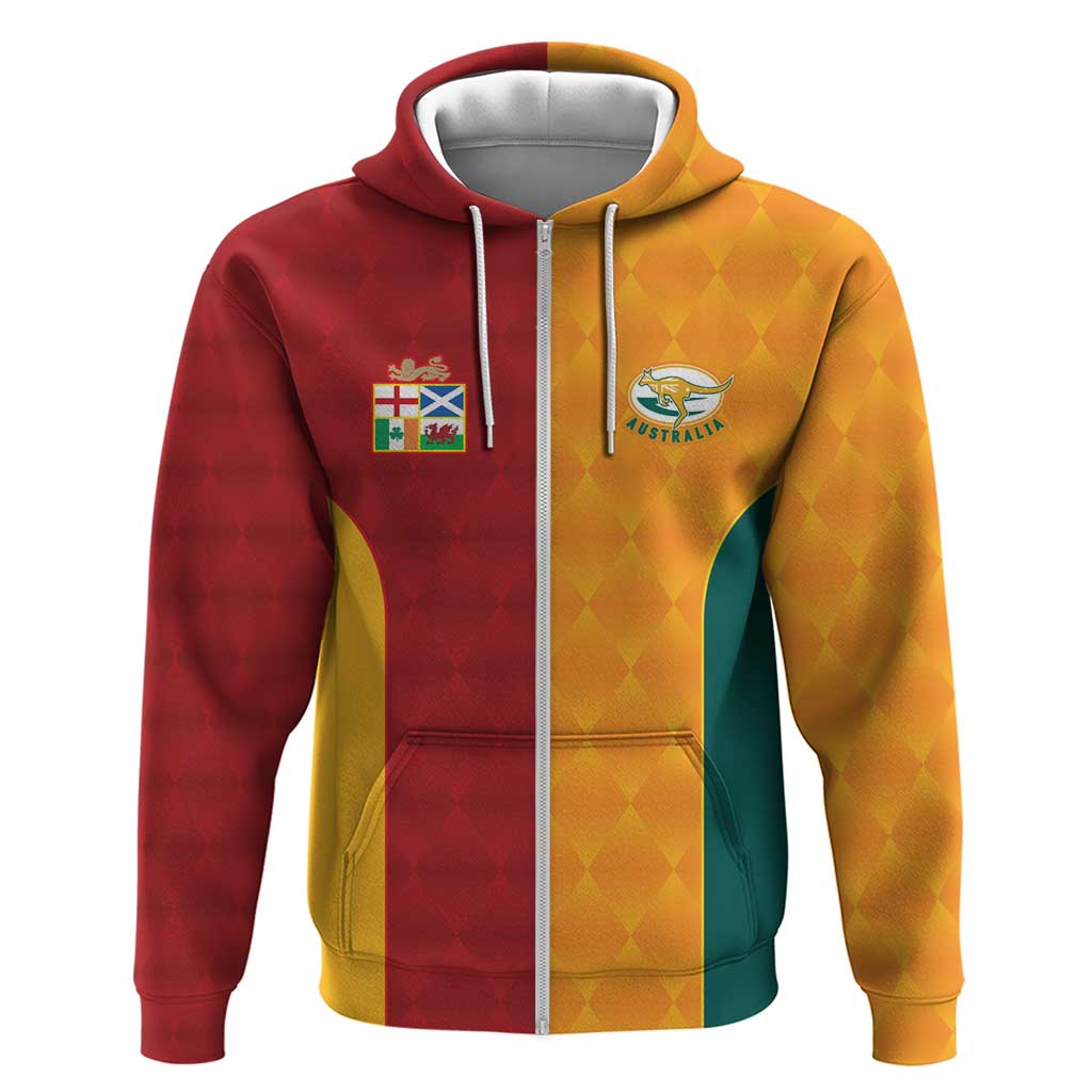 Custom British Lions Australia Wallabies Hoodie Sporty Style LT9