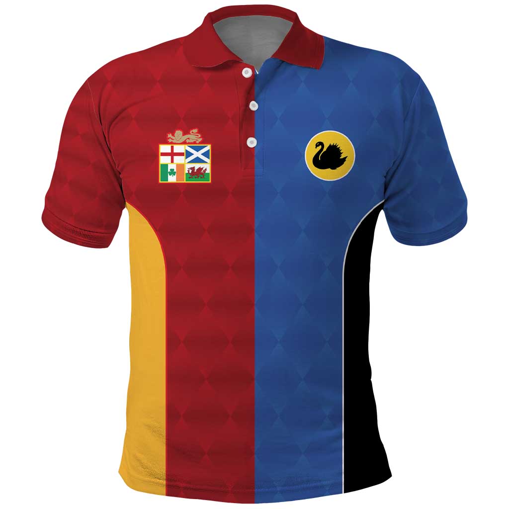 Custom British Lions Australia Western Force Polo Shirt Sporty Style LT9