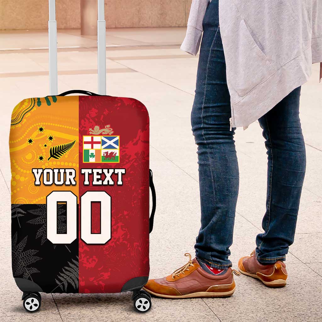 Custom British Lions-AUNZ Luggage Cover Australia-New Zealand Indigenous Motif LT9