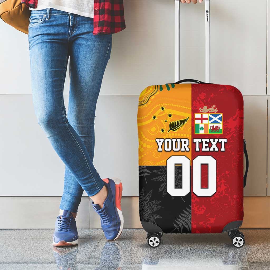 Custom British Lions-AUNZ Luggage Cover Australia-New Zealand Indigenous Motif LT9