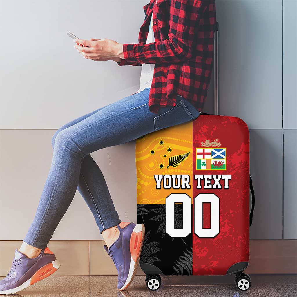 Custom British Lions-AUNZ Luggage Cover Australia-New Zealand Indigenous Motif LT9