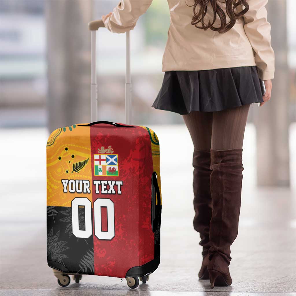 Custom British Lions-AUNZ Luggage Cover Australia-New Zealand Indigenous Motif LT9