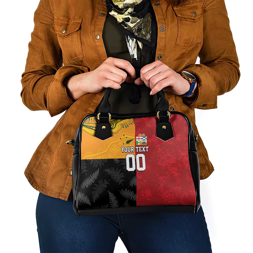 Custom British Lions-AUNZ Shoulder Handbag Australia-New Zealand Indigenous Motif LT9
