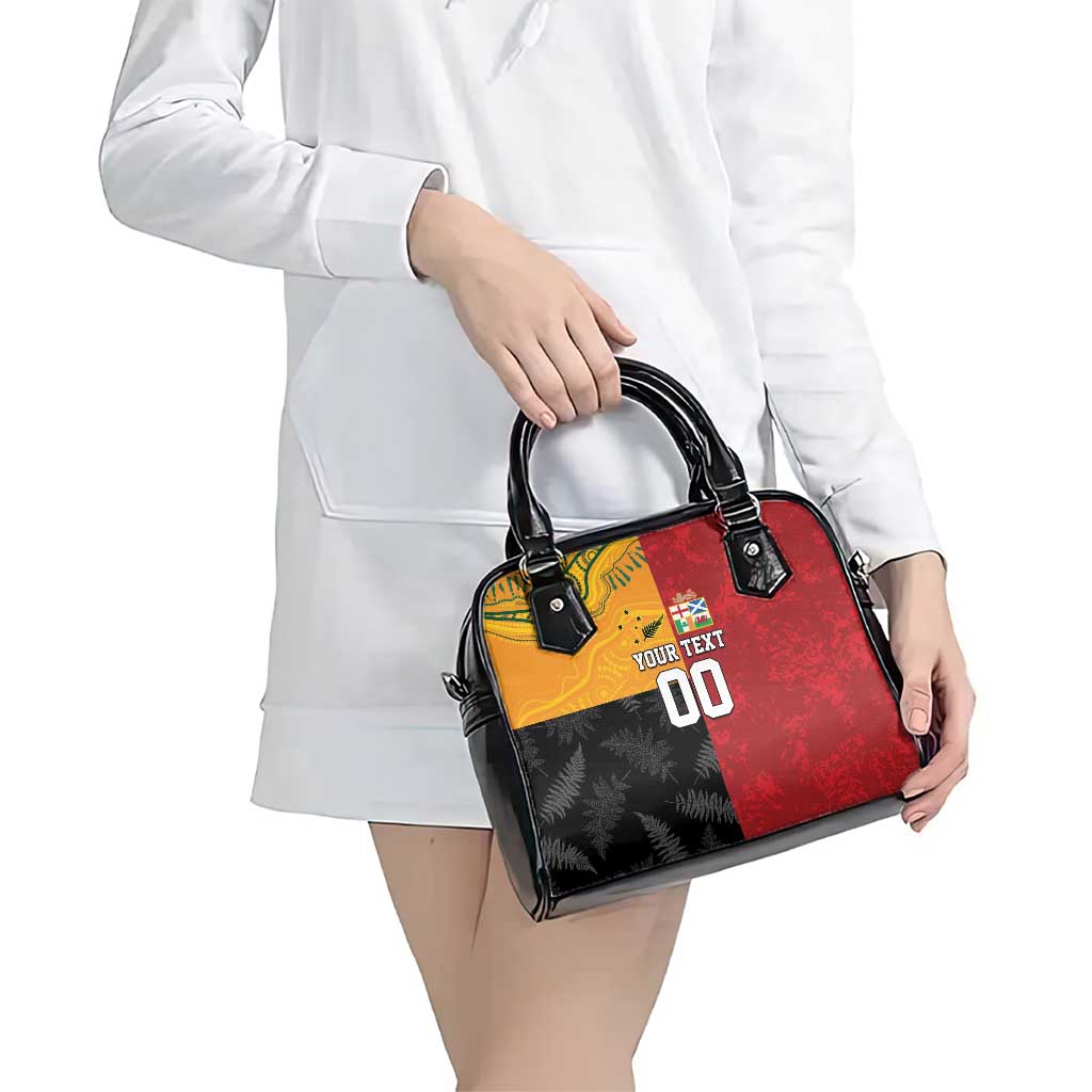 Custom British Lions-AUNZ Shoulder Handbag Australia-New Zealand Indigenous Motif LT9