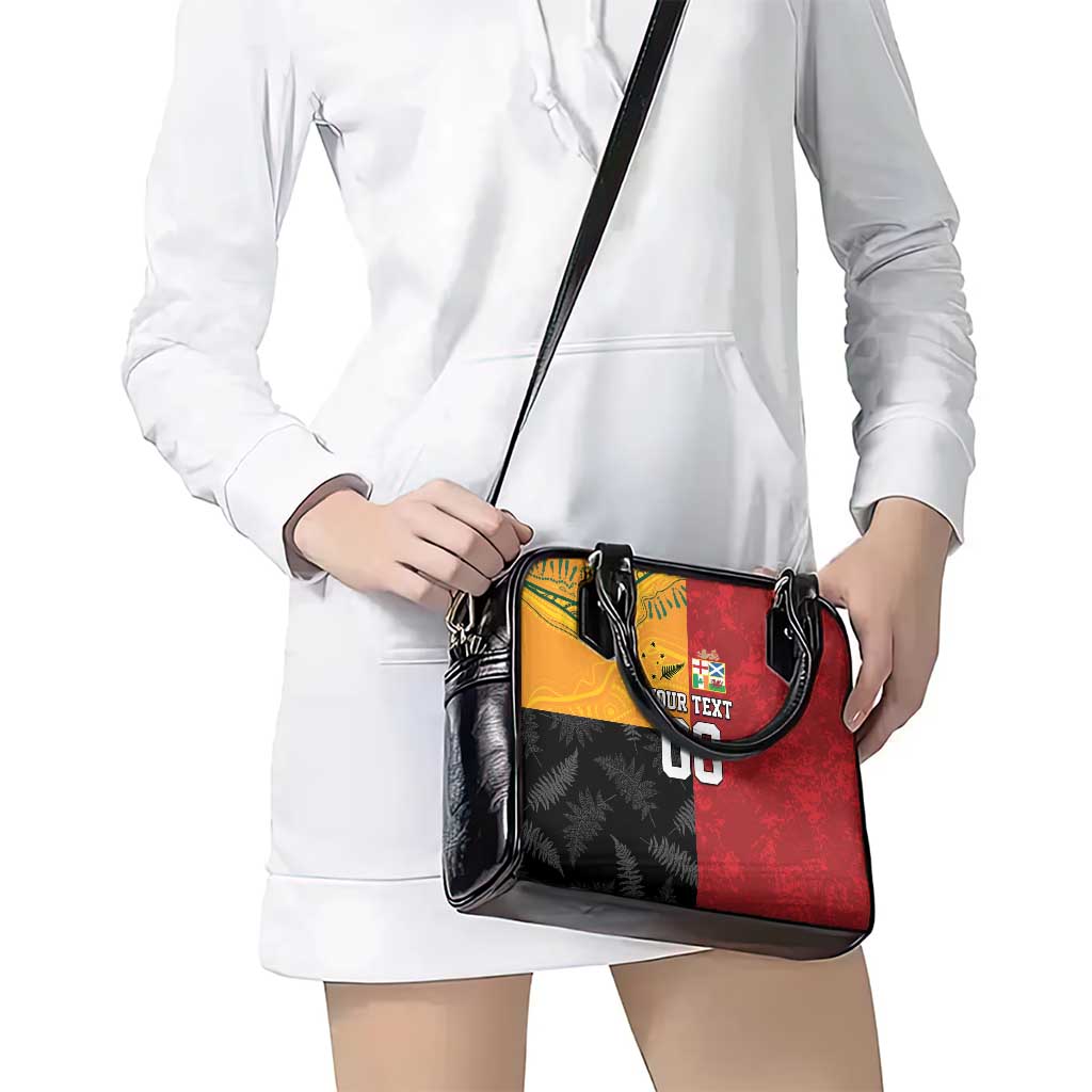 Custom British Lions-AUNZ Shoulder Handbag Australia-New Zealand Indigenous Motif LT9