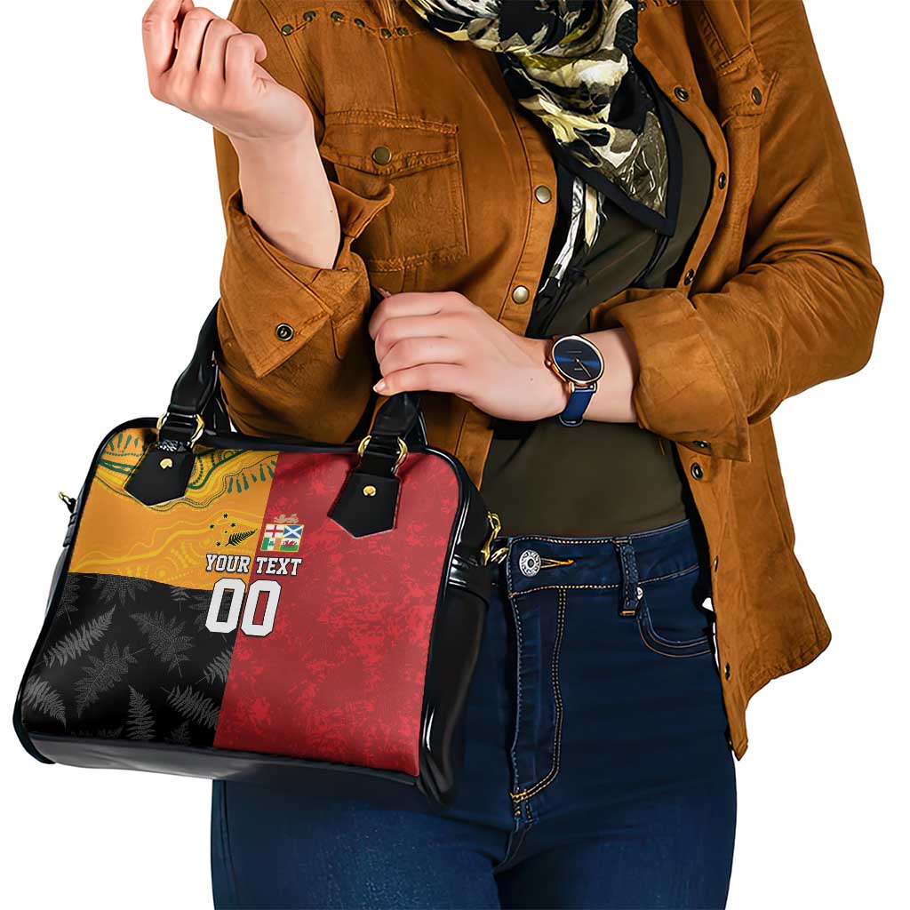 Custom British Lions-AUNZ Shoulder Handbag Australia-New Zealand Indigenous Motif LT9