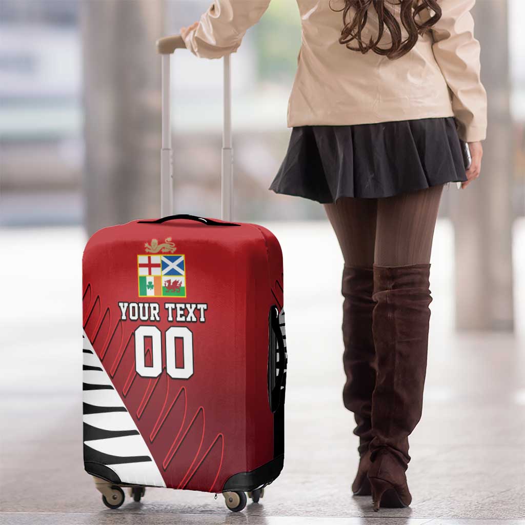 Custom British Lions New Zealand Luggage Cover Half Black Fern LT9
