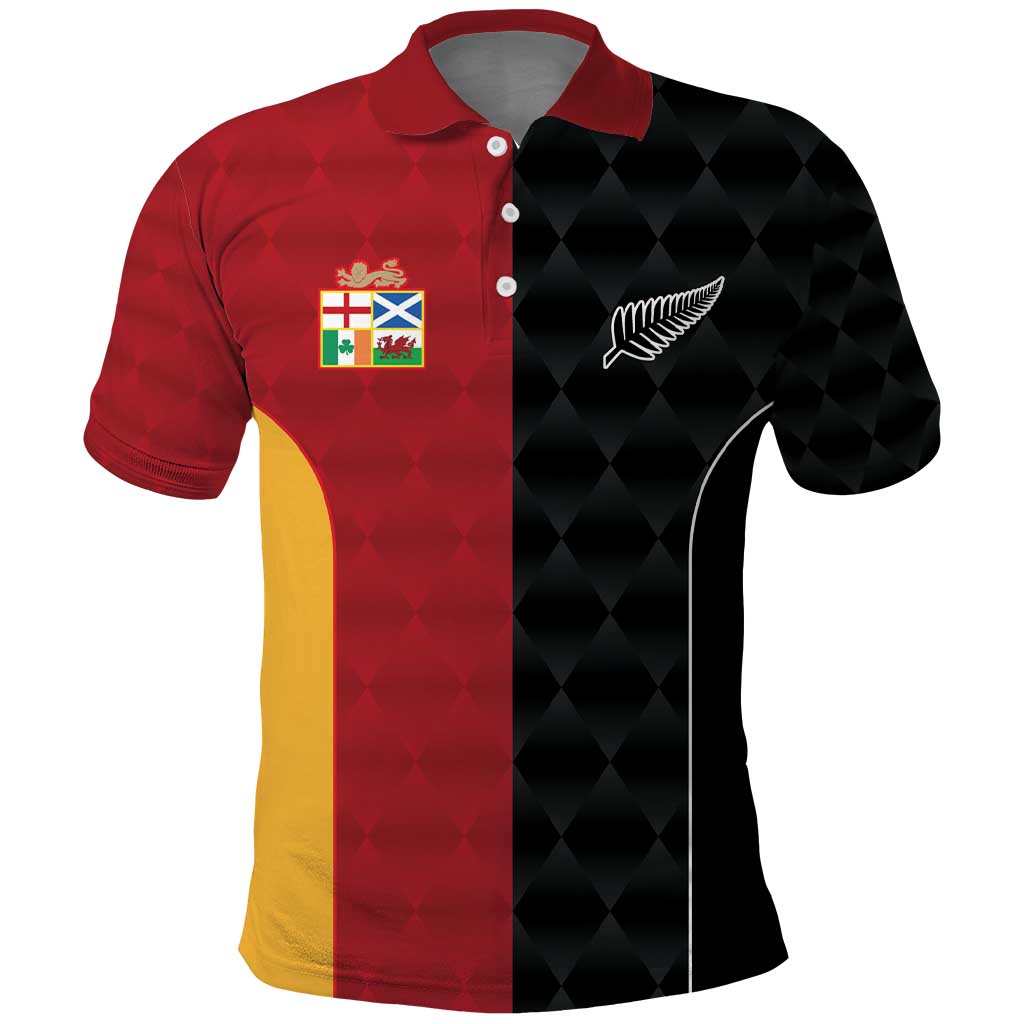 Custom British Lions New Zealand Polo Shirt Sporty Style LT9