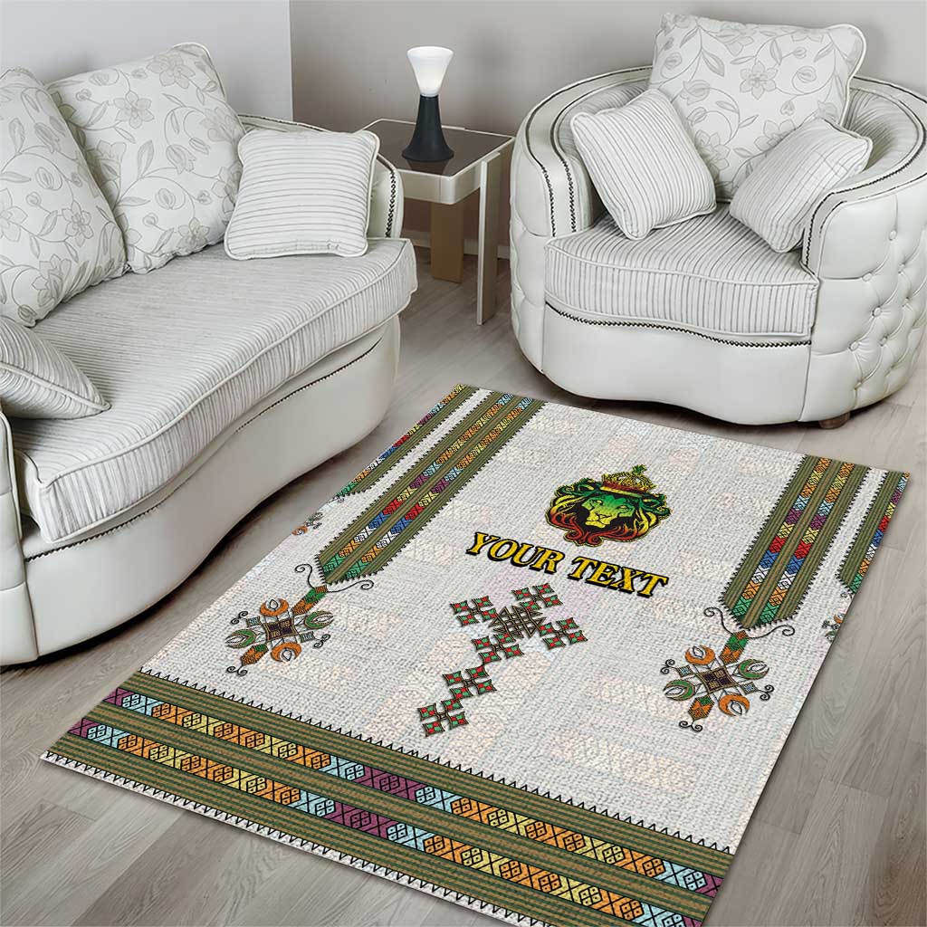 Personalized Ethiopia Lion Of Judah Area Rug Tibeb Style LT9