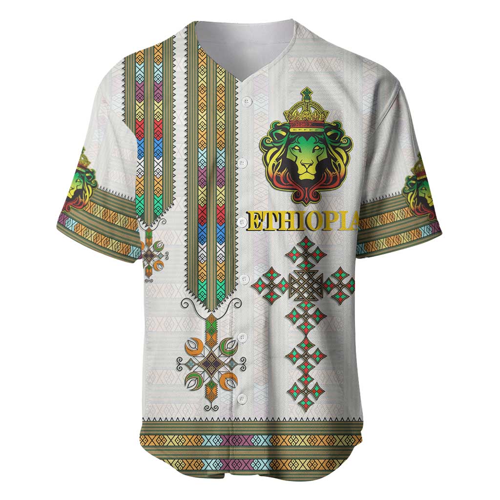 Personalized Ethiopia Lion Of Judah Baseball Jersey Tibeb Style LT9