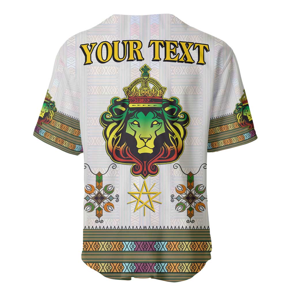 Personalized Ethiopia Lion Of Judah Baseball Jersey Tibeb Style LT9