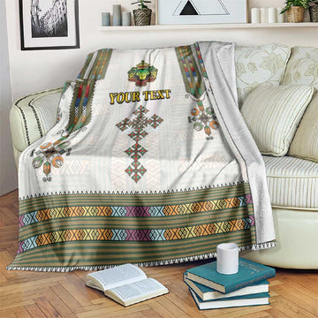 Personalized Ethiopia Lion Of Judah Blanket Tibeb Style LT9