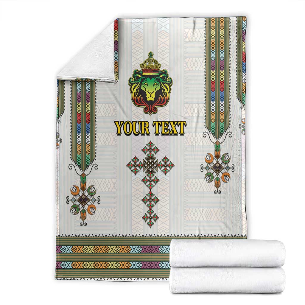 Personalized Ethiopia Lion Of Judah Blanket Tibeb Style LT9