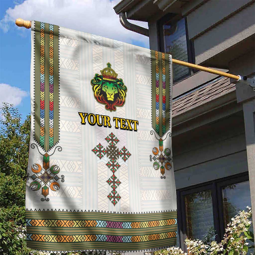 Personalized Ethiopia Lion Of Judah Garden Flag Tibeb Style LT9