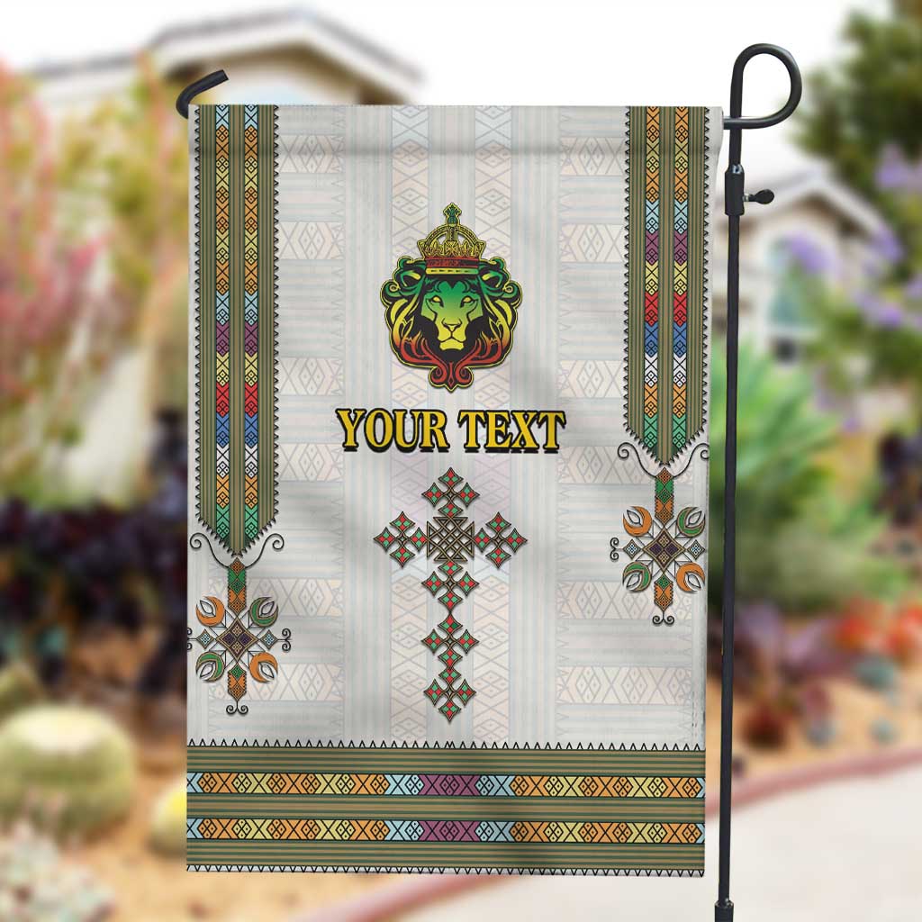 Personalized Ethiopia Lion Of Judah Garden Flag Tibeb Style LT9