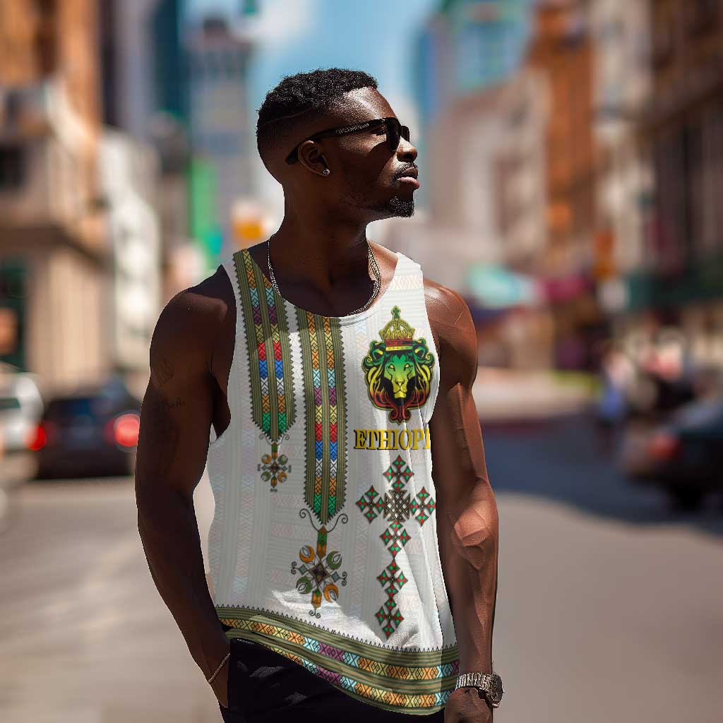 Personalized Ethiopia Lion Of Judah Men Tank Top Tibeb Style LT9