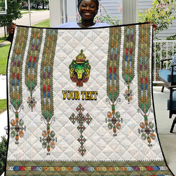 Personalized Ethiopia Lion Of Judah Quilt Tibeb Style LT9