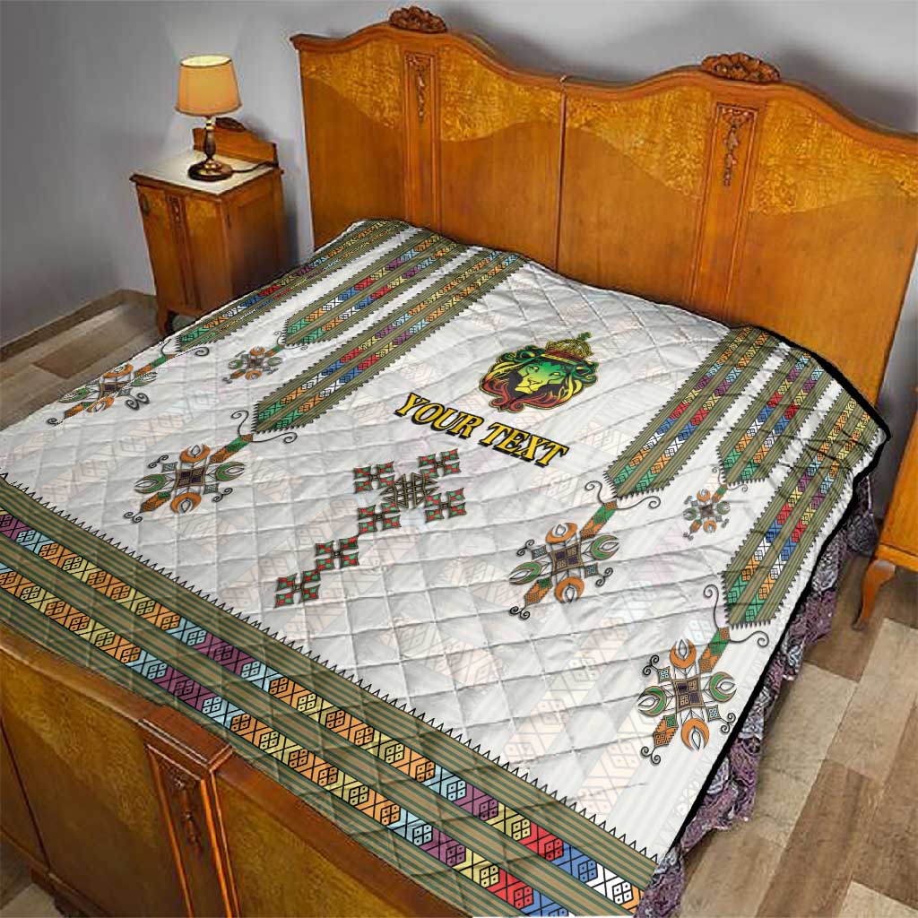 Personalized Ethiopia Lion Of Judah Quilt Tibeb Style LT9