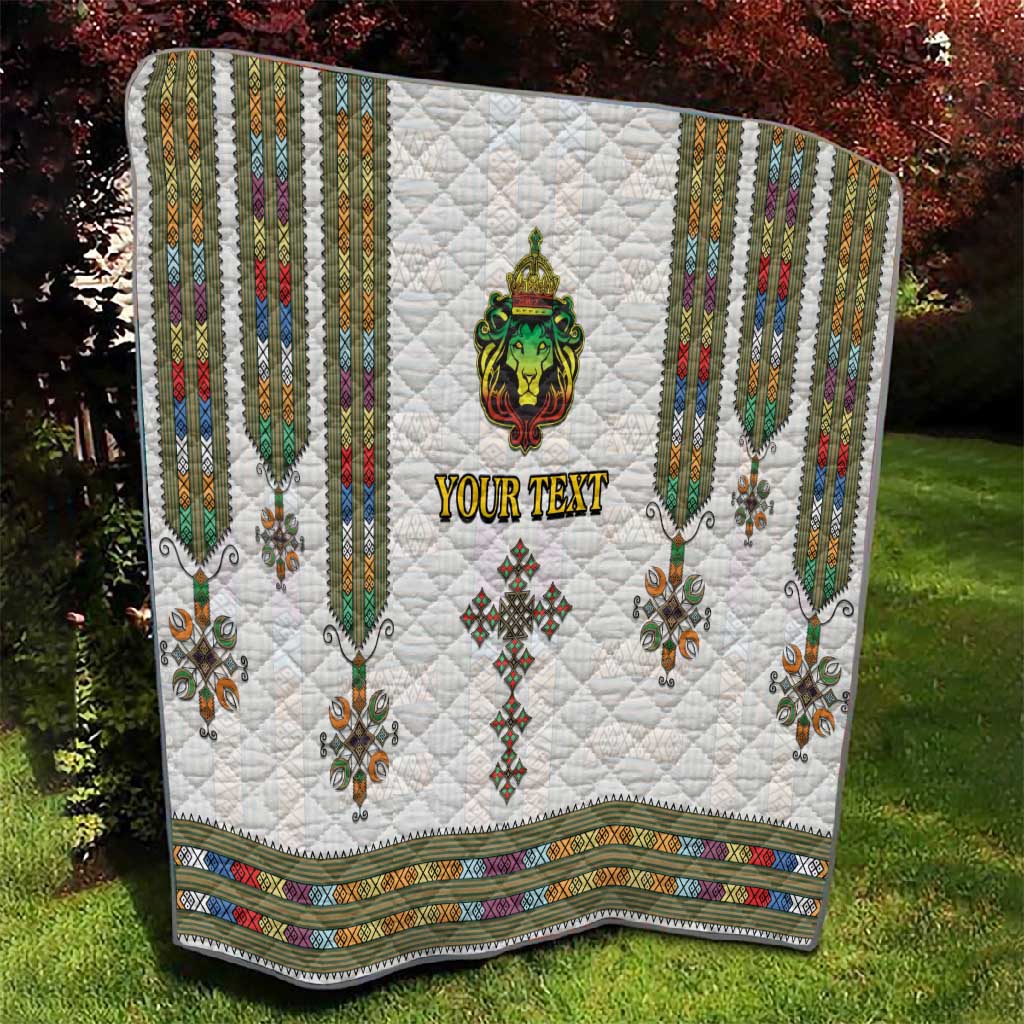 Personalized Ethiopia Lion Of Judah Quilt Tibeb Style LT9