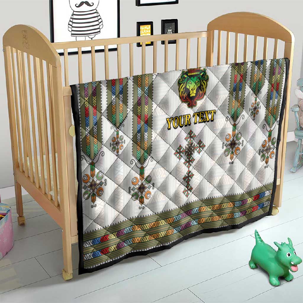 Personalized Ethiopia Lion Of Judah Quilt Tibeb Style LT9