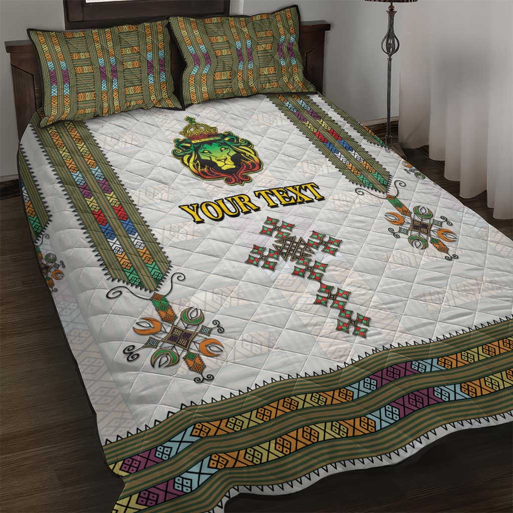 Personalized Ethiopia Lion Of Judah Quilt Bed Set Tibeb Style LT9