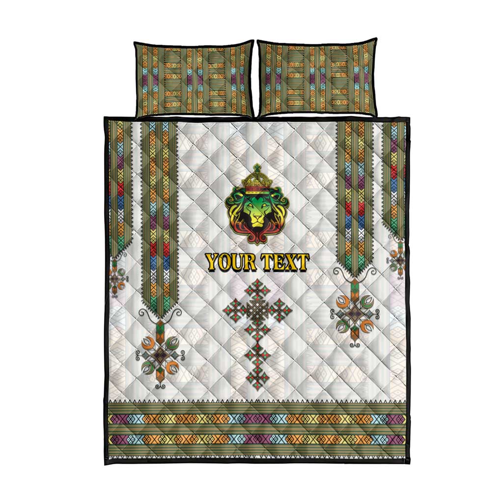 Personalized Ethiopia Lion Of Judah Quilt Bed Set Tibeb Style LT9