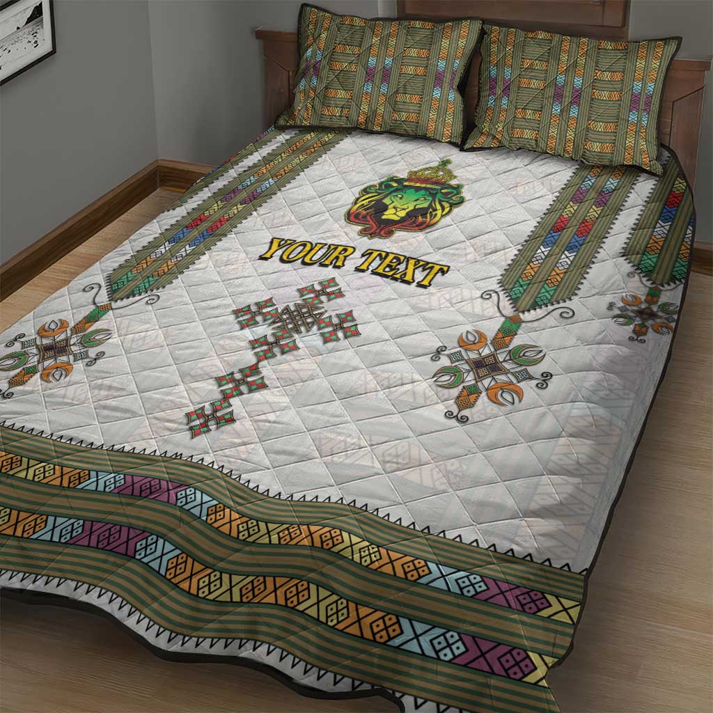 Personalized Ethiopia Lion Of Judah Quilt Bed Set Tibeb Style LT9