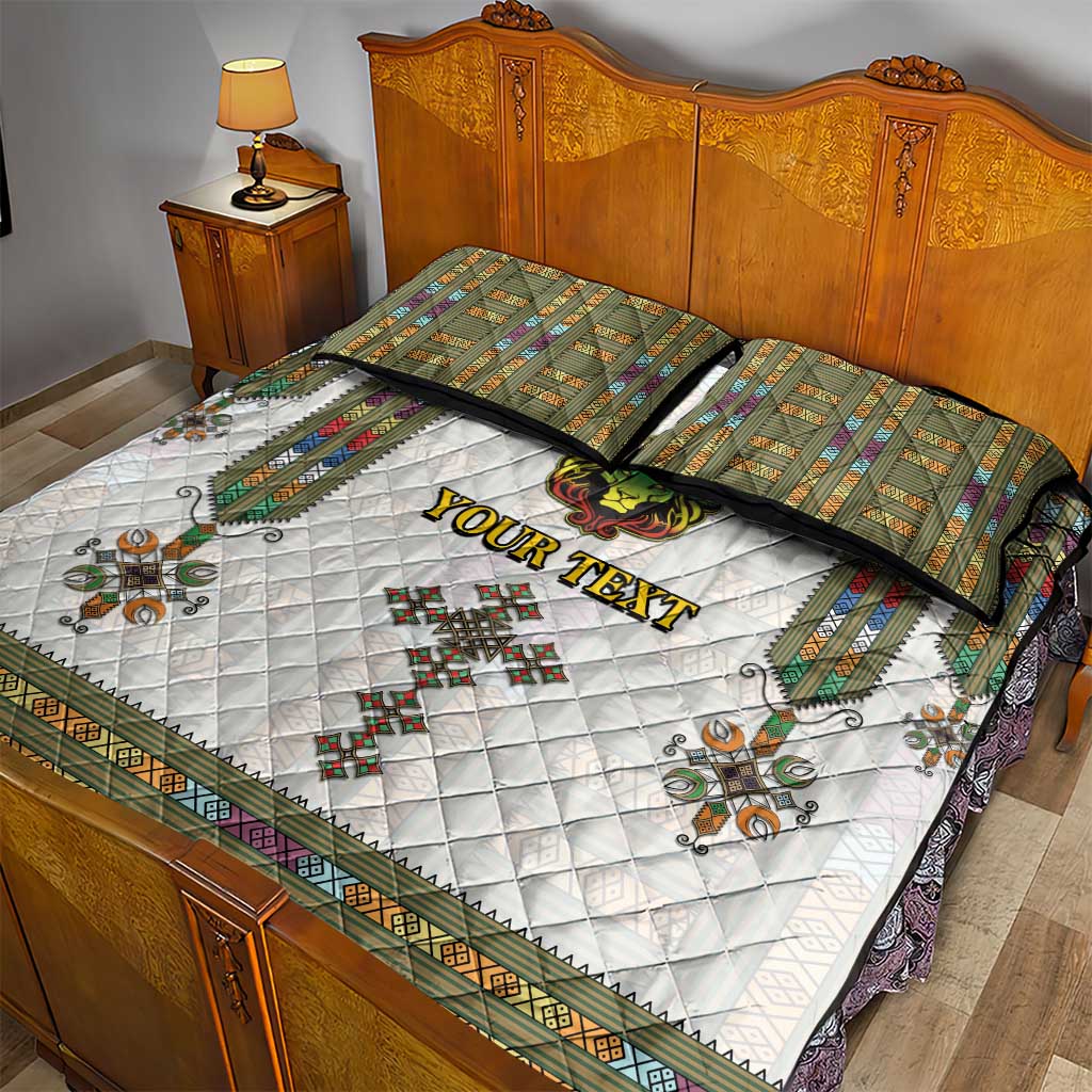 Personalized Ethiopia Lion Of Judah Quilt Bed Set Tibeb Style LT9