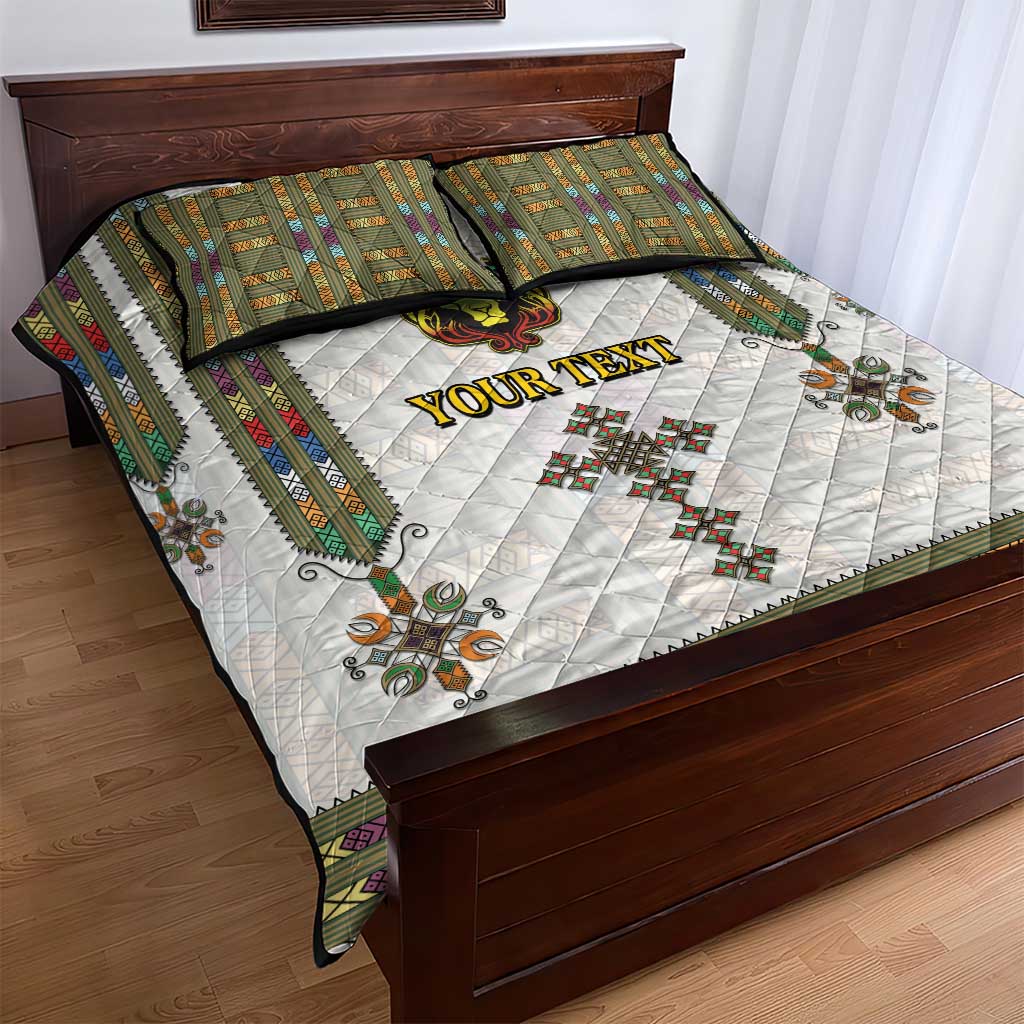Personalized Ethiopia Lion Of Judah Quilt Bed Set Tibeb Style LT9
