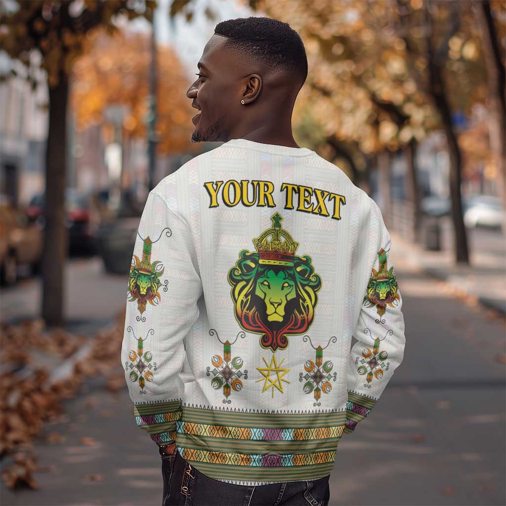 Personalized Ethiopia Lion Of Judah Sweatshirt Tibeb Style LT9